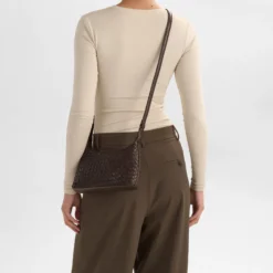AvenyaMBG Cross. Bag Weave, dark brown