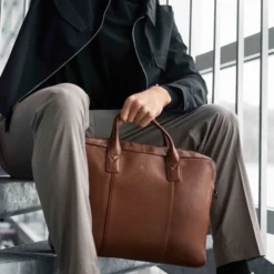 AxelMBG Laptop Bag, cognac