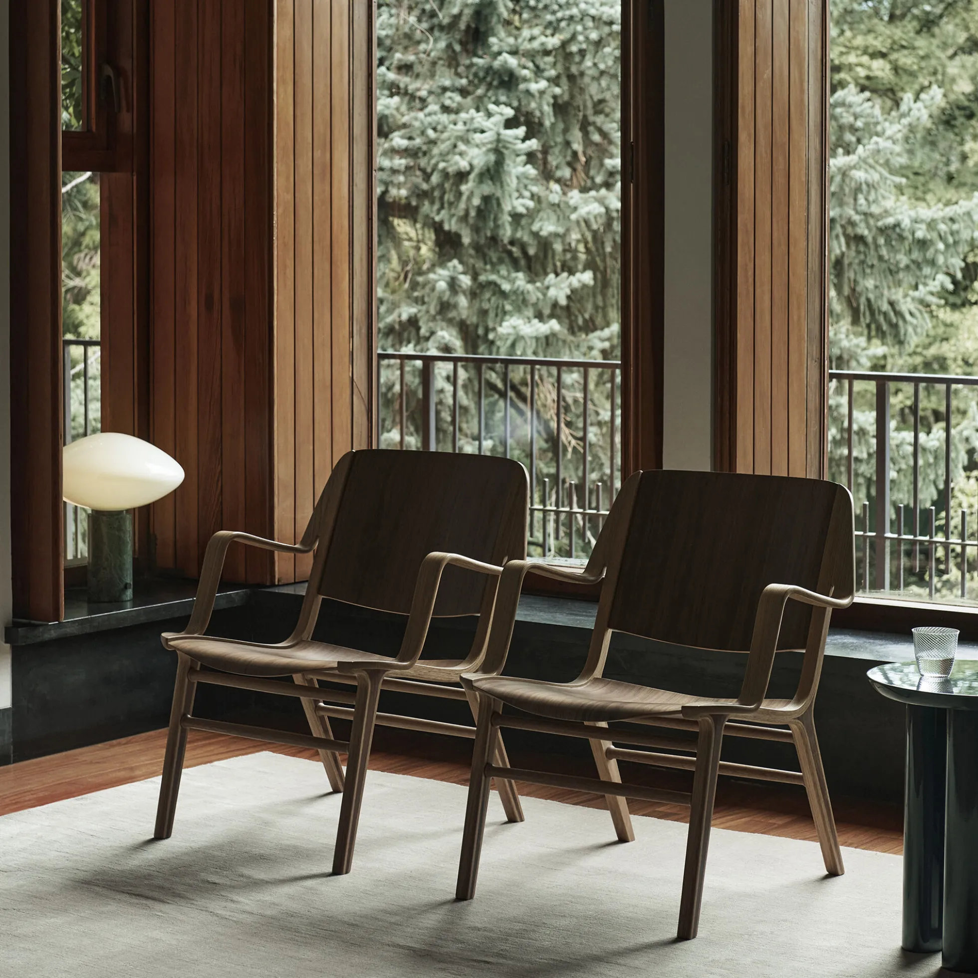AX HM11 Lounge Chair, dark stained oak