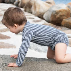 Baby Body Stripe, navy/offwhite