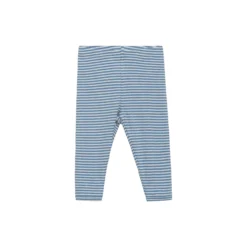 Baby leggings stribet, azur/ecru