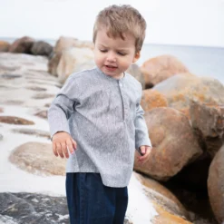 Baby Peasant Shirt, indigo gem