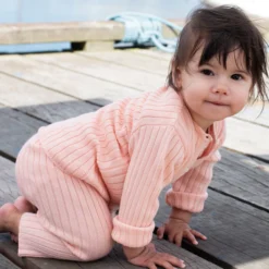 Baby Rib Cardigan, peach