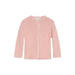Baby Rib Cardigan, peach
