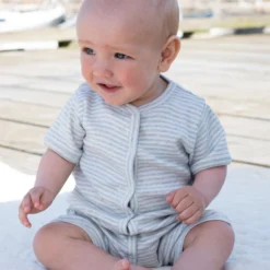 Baby Short Suit Stripe, mist/offwhite
