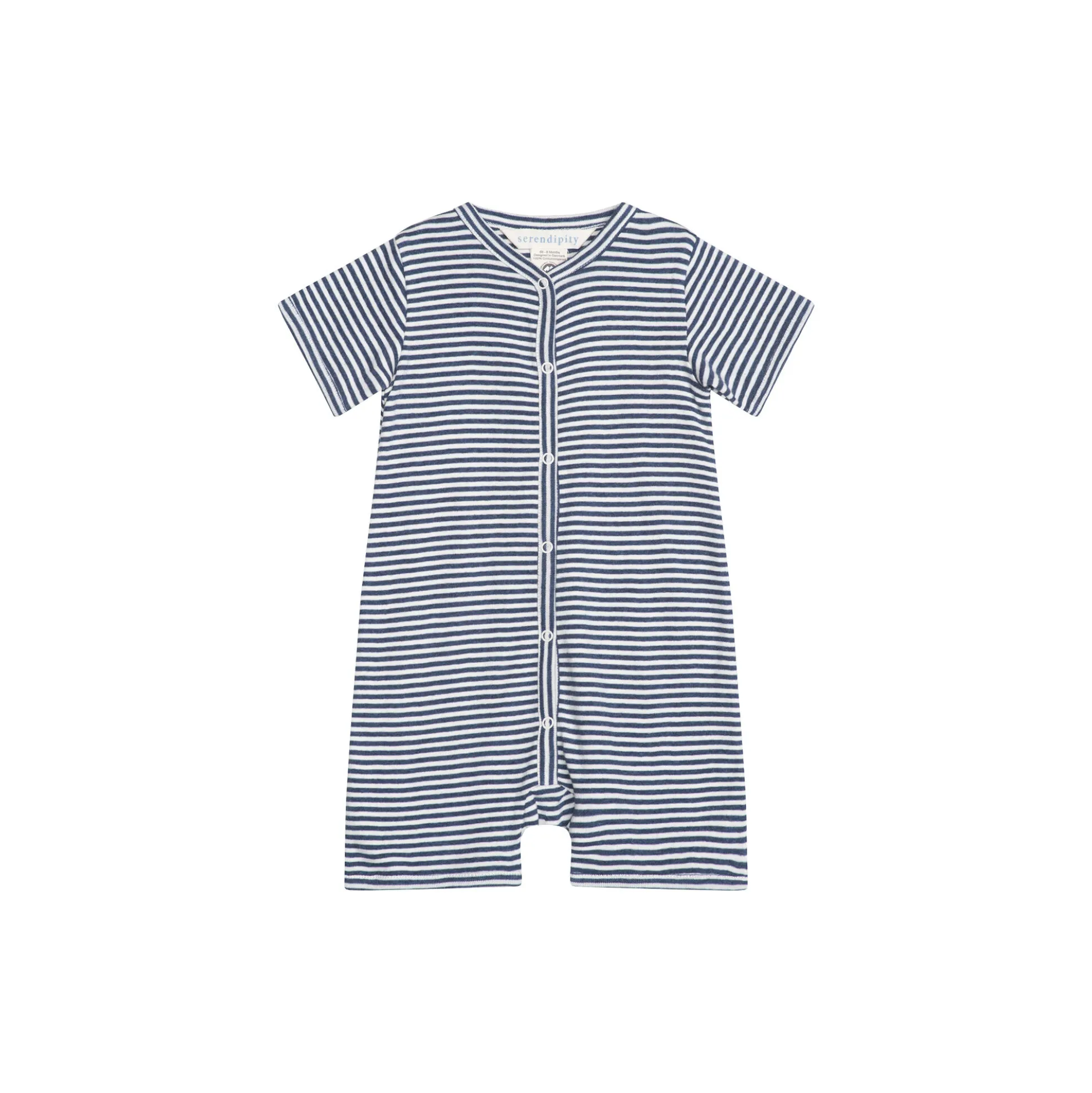 Baby Short Suit Stripe, navy/offwhite