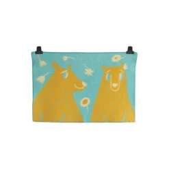 BAMSE Baby Size Throw, turquoise/orange