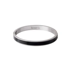 BANGLE Bracelet 7 mm T2, rhodium/black