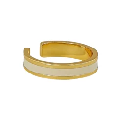 BANGLE justerbar ring, white sand