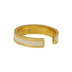 BANGLE justerbar ring, white sand