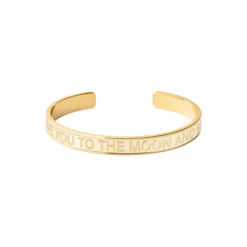 BANGLE MESSAGE Bracelet, light gold/sand white