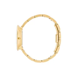 Bankers armbåndsur, white/gold/gold