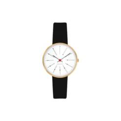 Bankers armbåndsur, white/gold/black