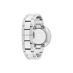 Bankers armbåndsur, white/steel/steel