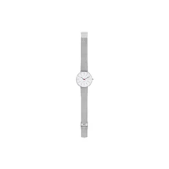 Bankers armbåndsur, white/steel/matt steel