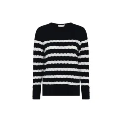 BBJumper BBEcoveroAutStripeK, navy/ofwhi
