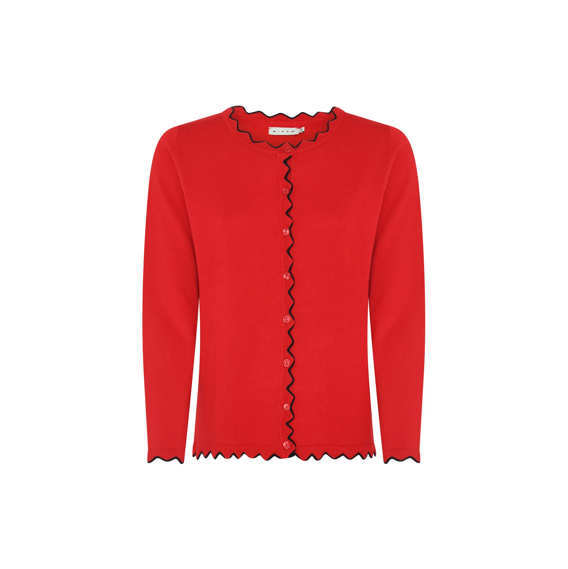 BB Viscos Knit w. Edge, poppy red