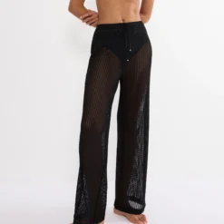 Beach MyWear Crochet Trousers, black