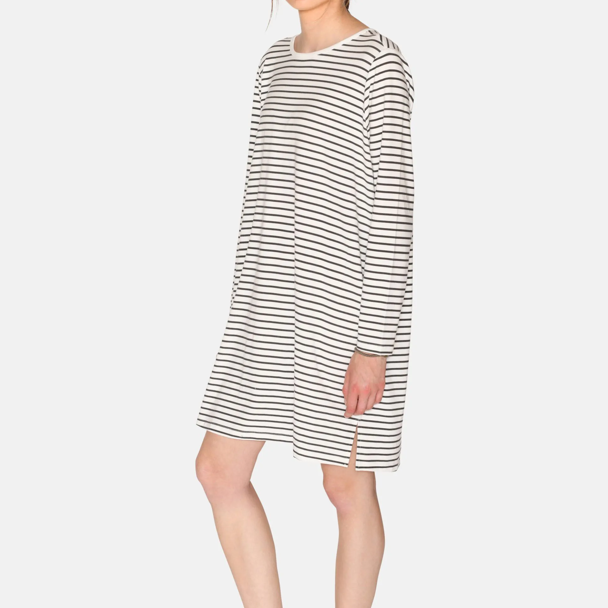 Bea Longsleeved Dress, pavement stripe