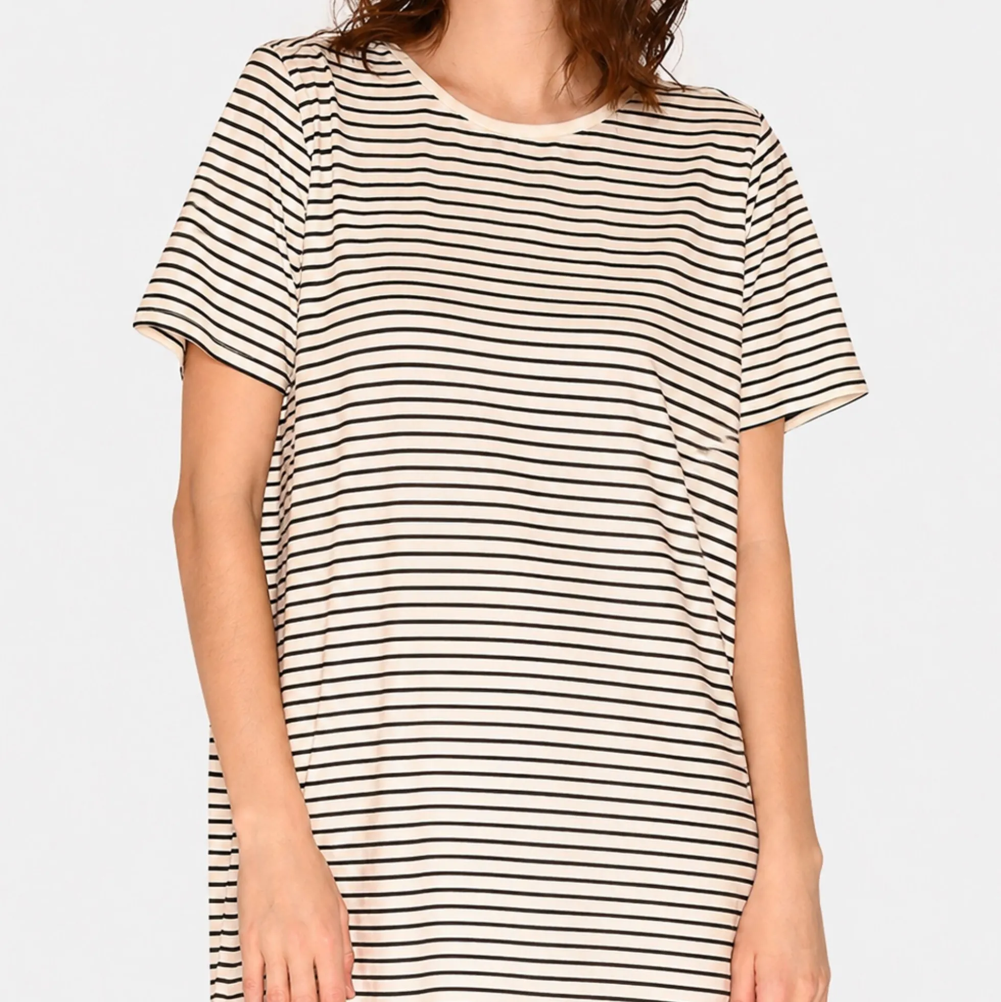 Bea Shortsleeved Dress, pavement stripe