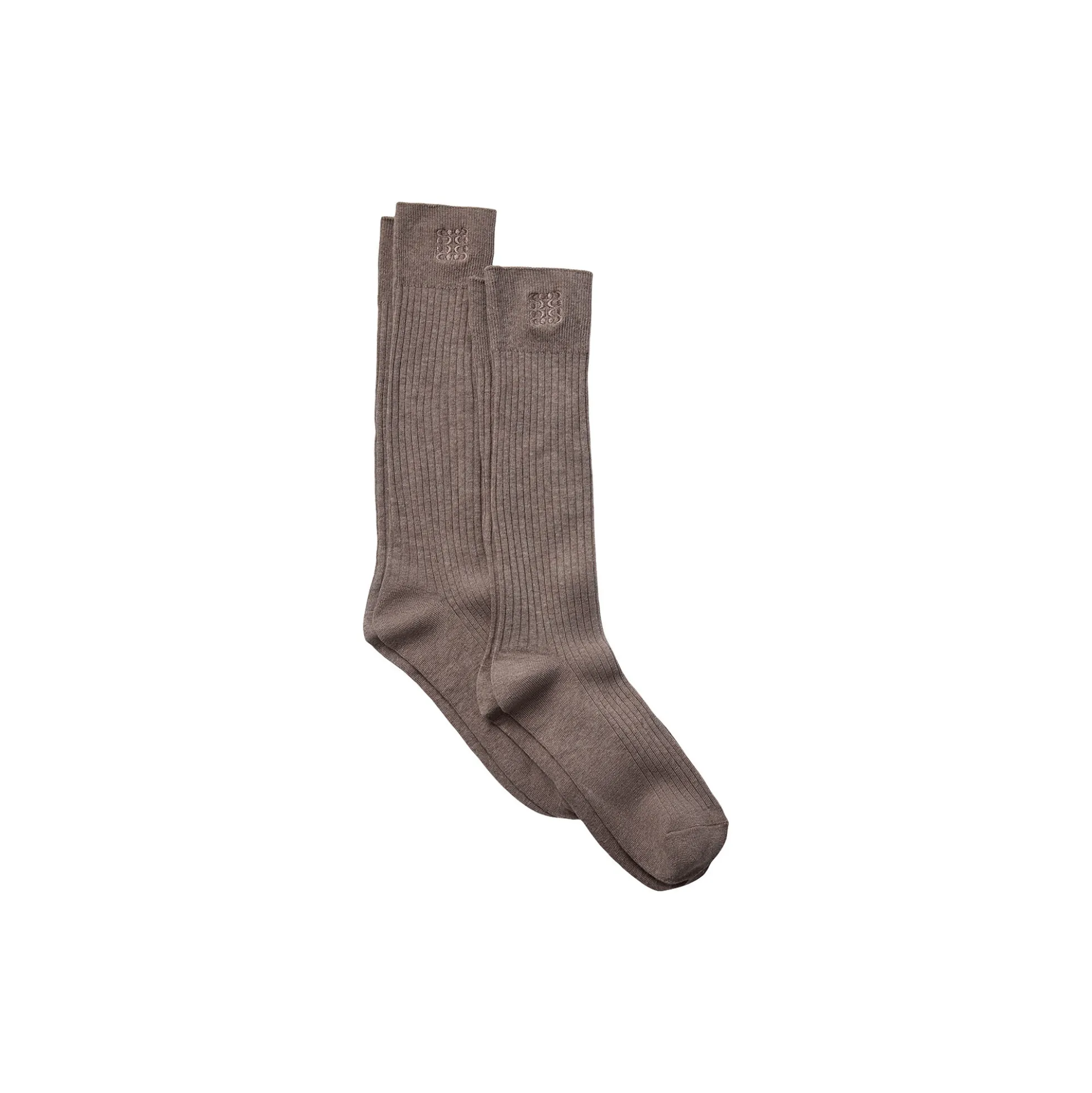 BEATHASW KNEE SOCK x 2, camel melange