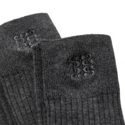 BEATHASW KNEE SOCK x 2, dark grey melange