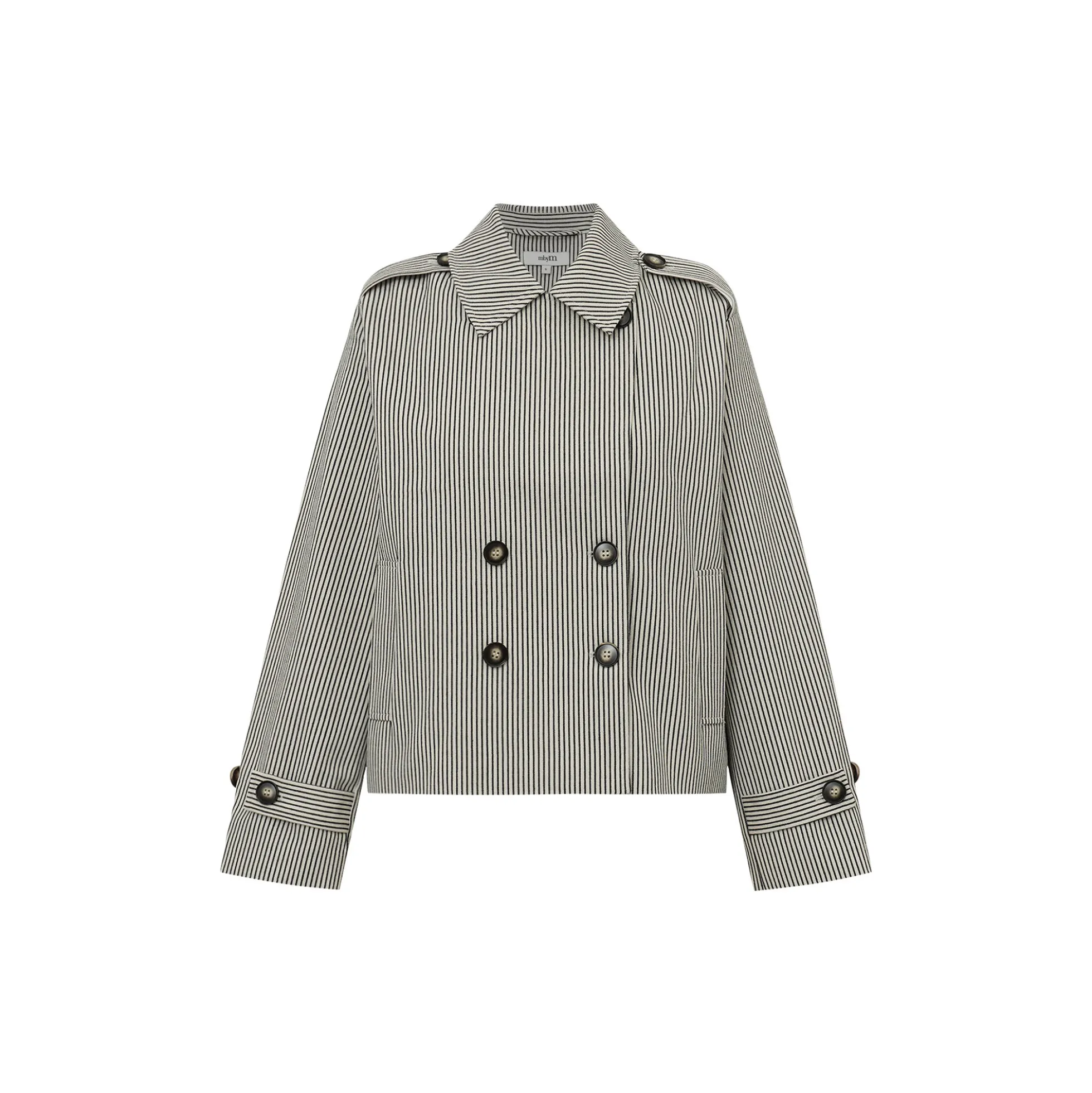Becker-M Outerwear, black beige stripe