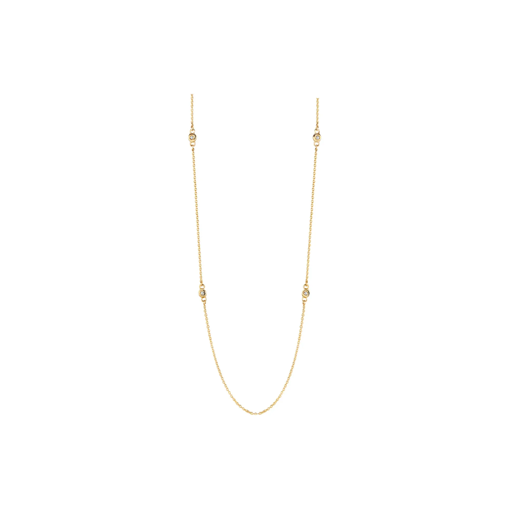 BELLE HALSKÆDE, guld/diamant