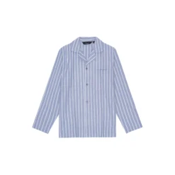 Bergen Pyjamas, herringbone blue/off white