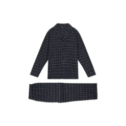 Bergen Pyjamas, navy/antrasit melange/blue/white/dark grey piping