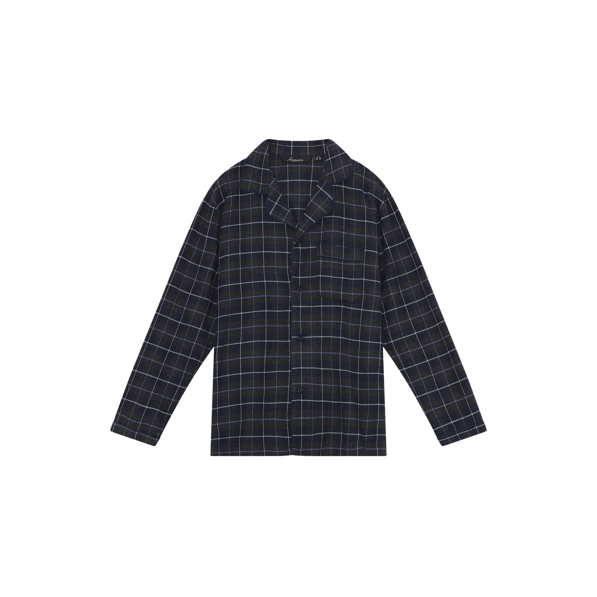 Bergen Pyjamas, navy/antrasit melange/blue/white/dark grey piping