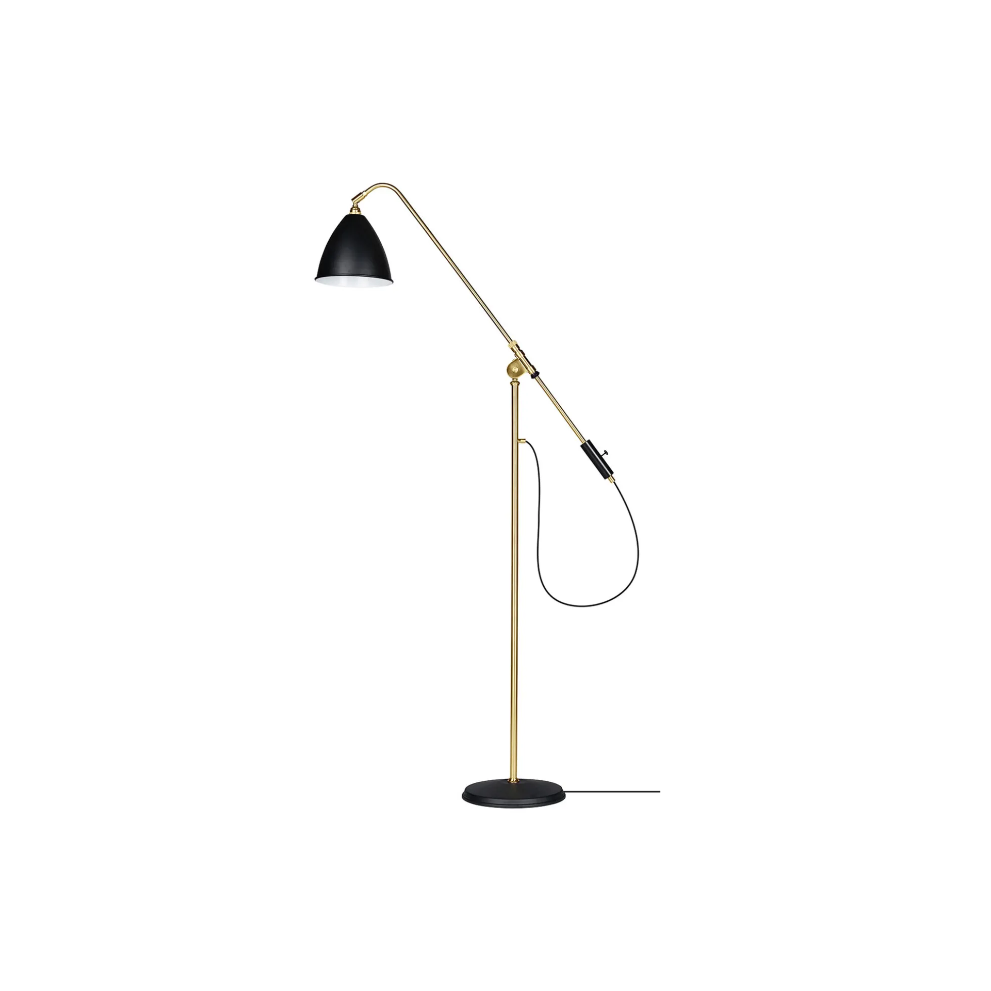 Bestlite BL4 Floor Lamp, soft black semi matt/brass