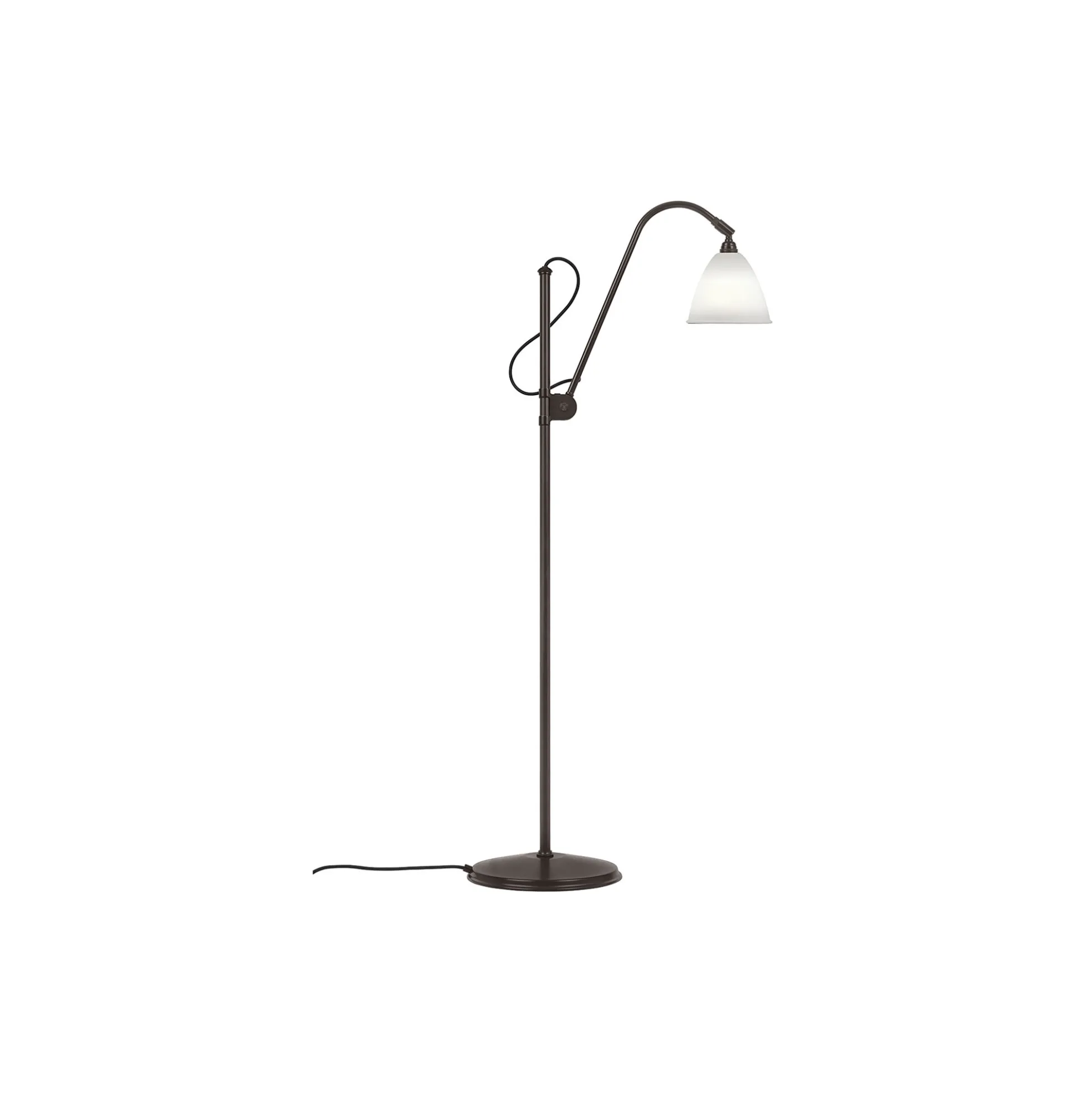 Bestlite BL3 S Floor Lamp, bone china/black brass