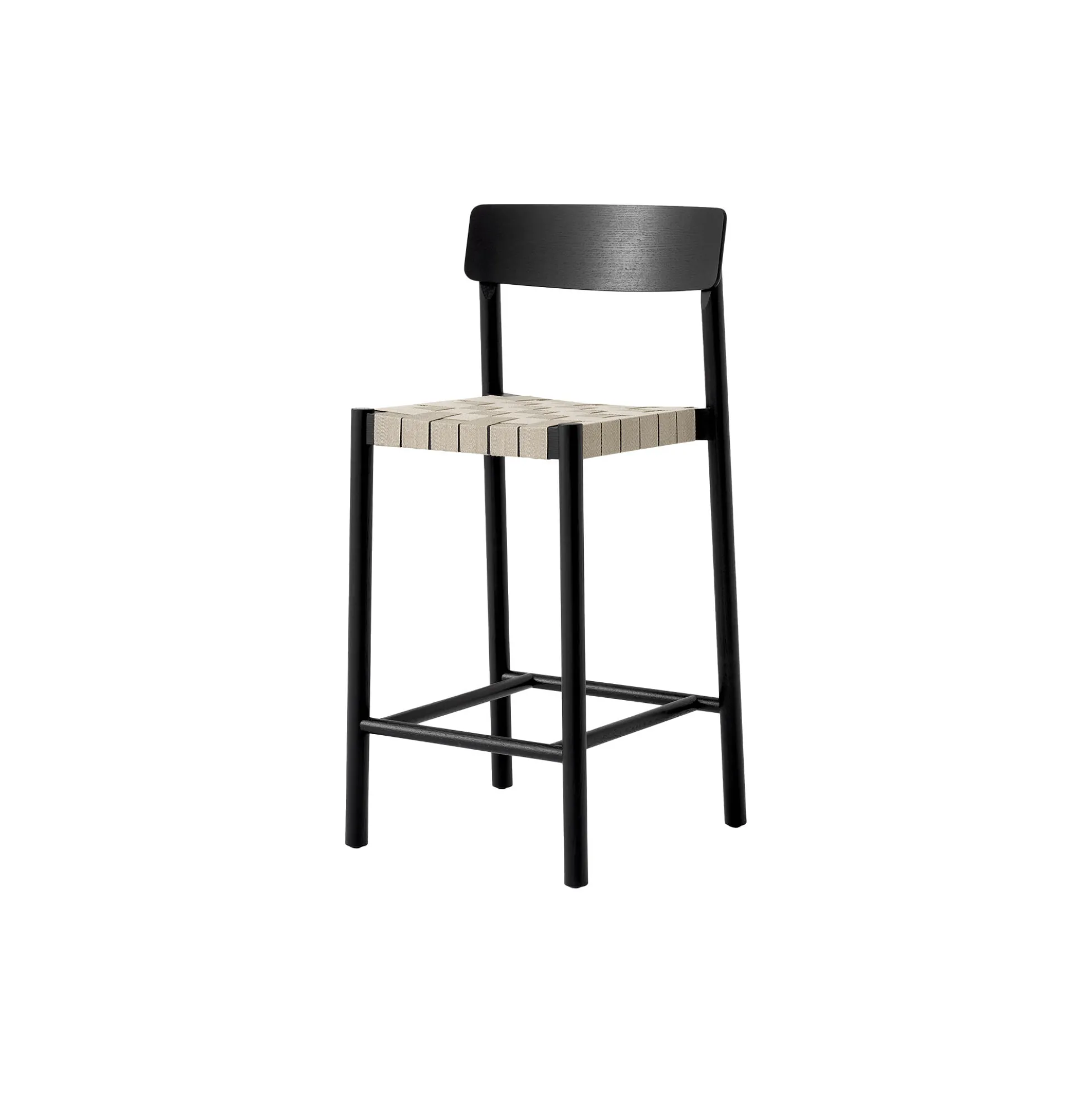 Betty TK12 Counter Chair, black lacquered ash/natural