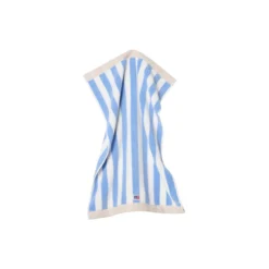 Block Striped Towel, sky blue/white/moonbeam