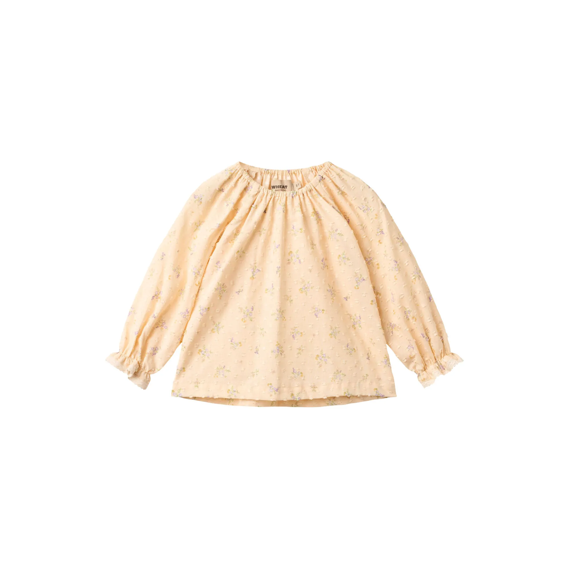 Blouse Merle, barely apricot flowers