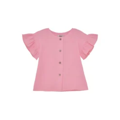 Blouse SS Muslin, plumeria