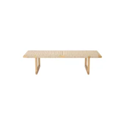 BM0489L Table Bench bord, olieret eg/natur