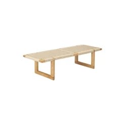 BM0489L Table Bench bord, olieret eg/natur