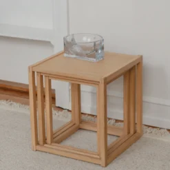 BM375 Nesting Tables, light oiled oak