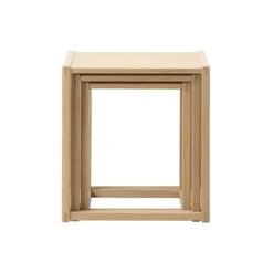 BM375 Nesting Tables, light oiled oak