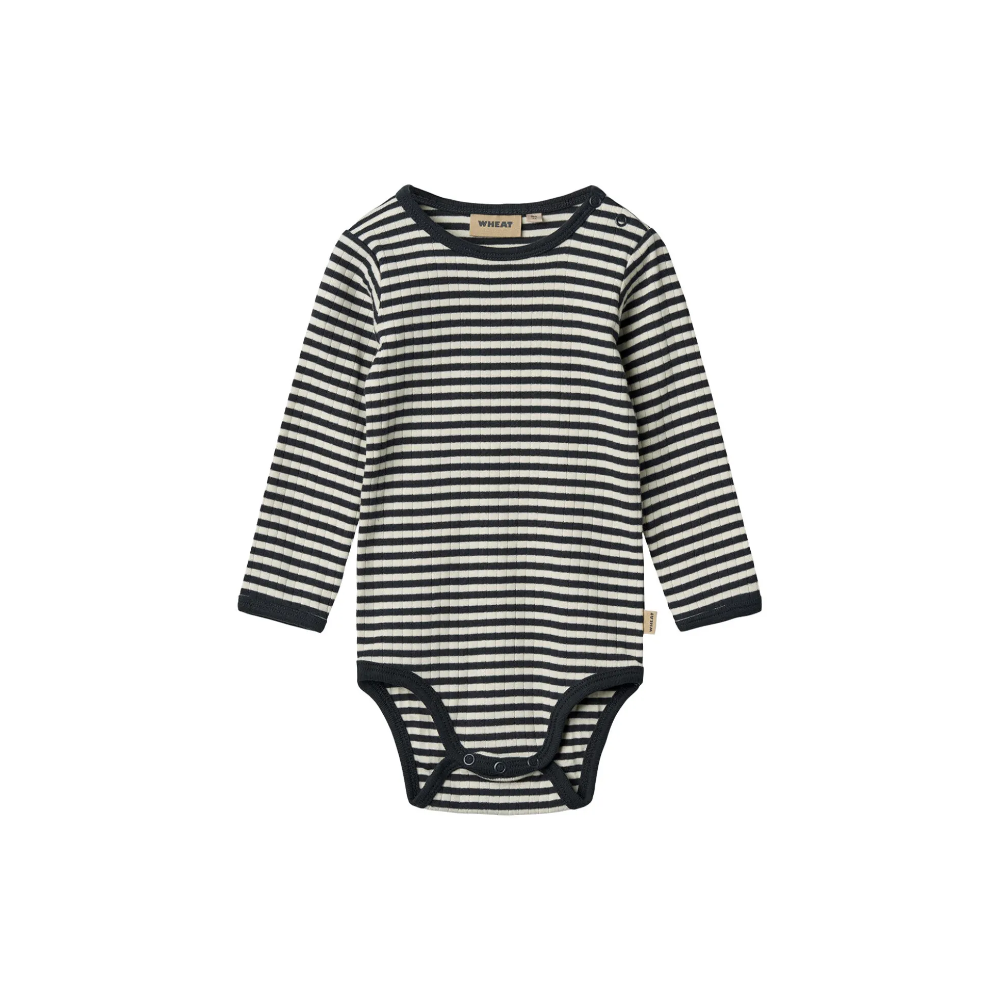 Body L/S Berti, navy rib stripe