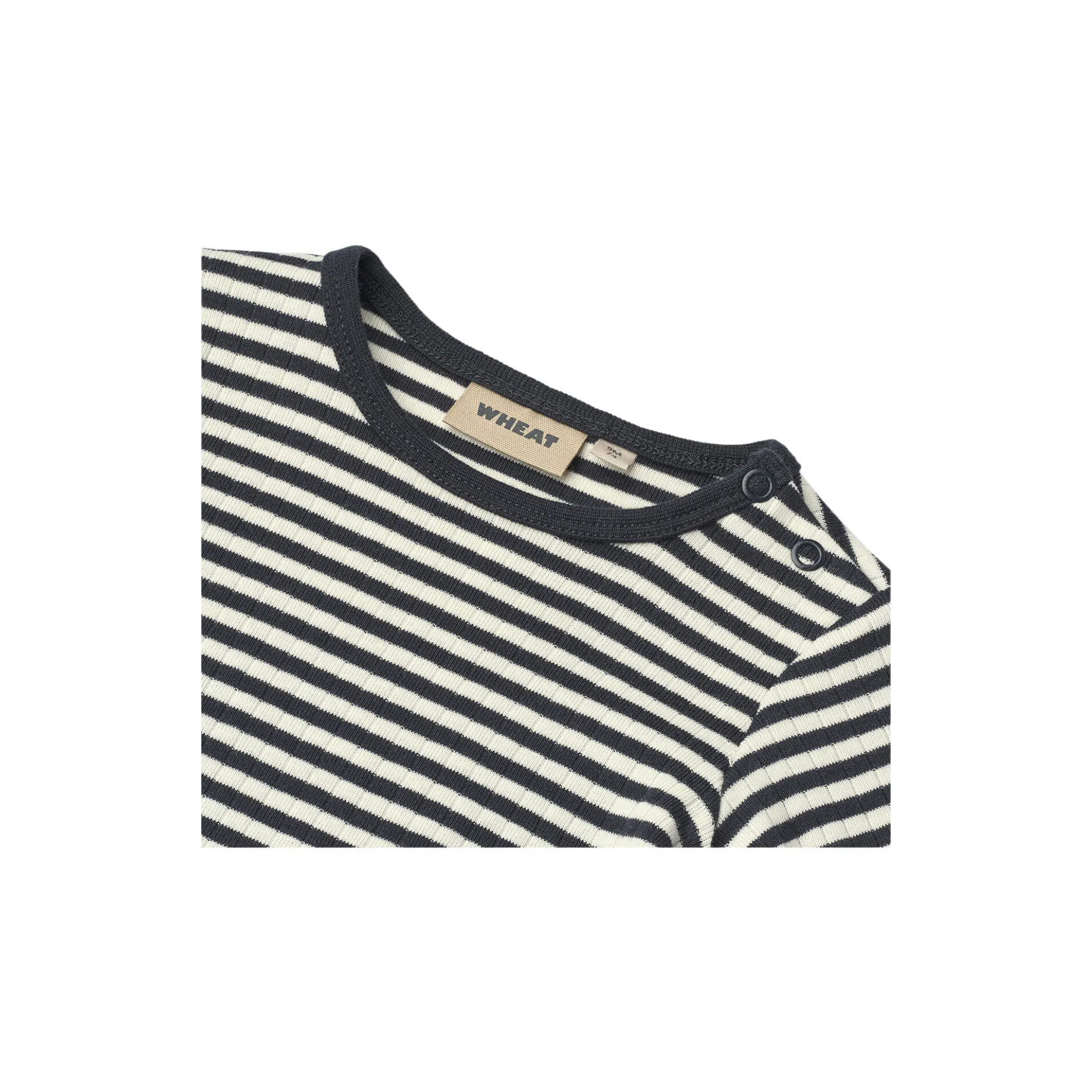 Body L/S Berti, navy rib stripe