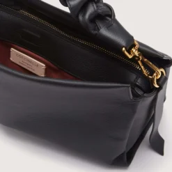 Boheme Grana Double Handbag, noir/cuir