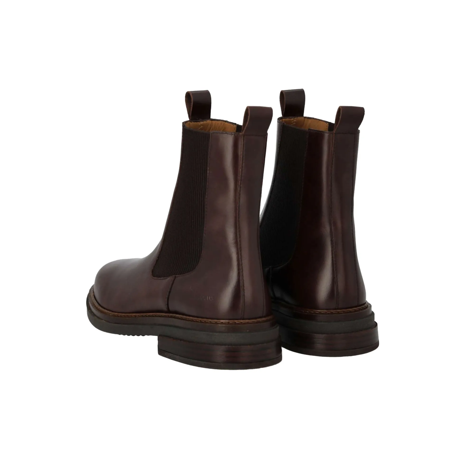 Boot with elastic, dark brown/dark brown