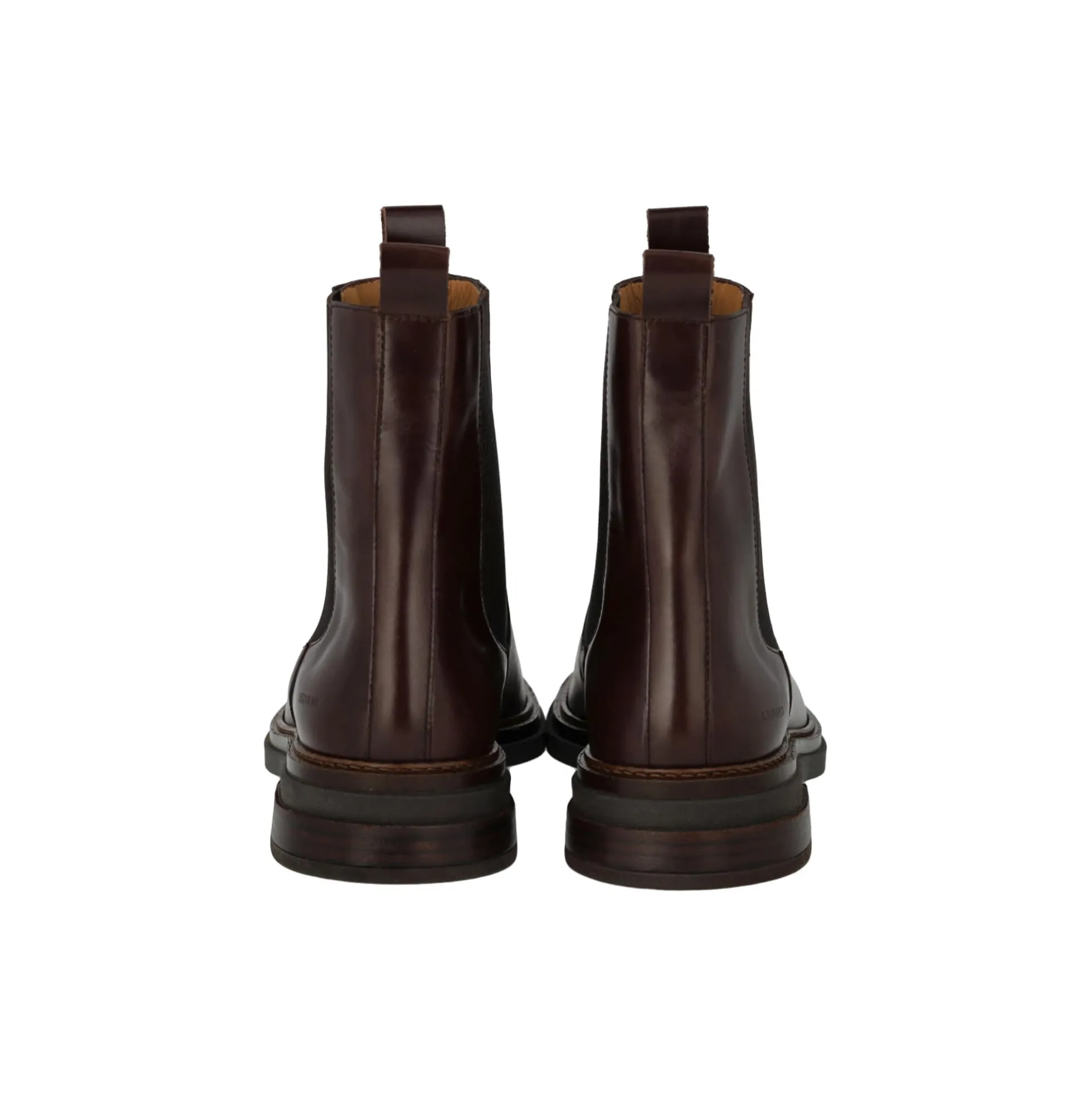 Boot with elastic, dark brown/dark brown