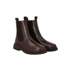 Boot with elastic, dark brown/dark brown