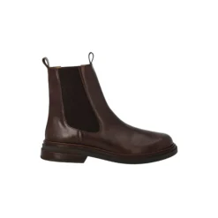 Boot with elastic, dark brown/dark brown