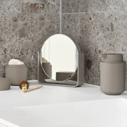 Bordspejl med 5 x forstørrelse, taupe