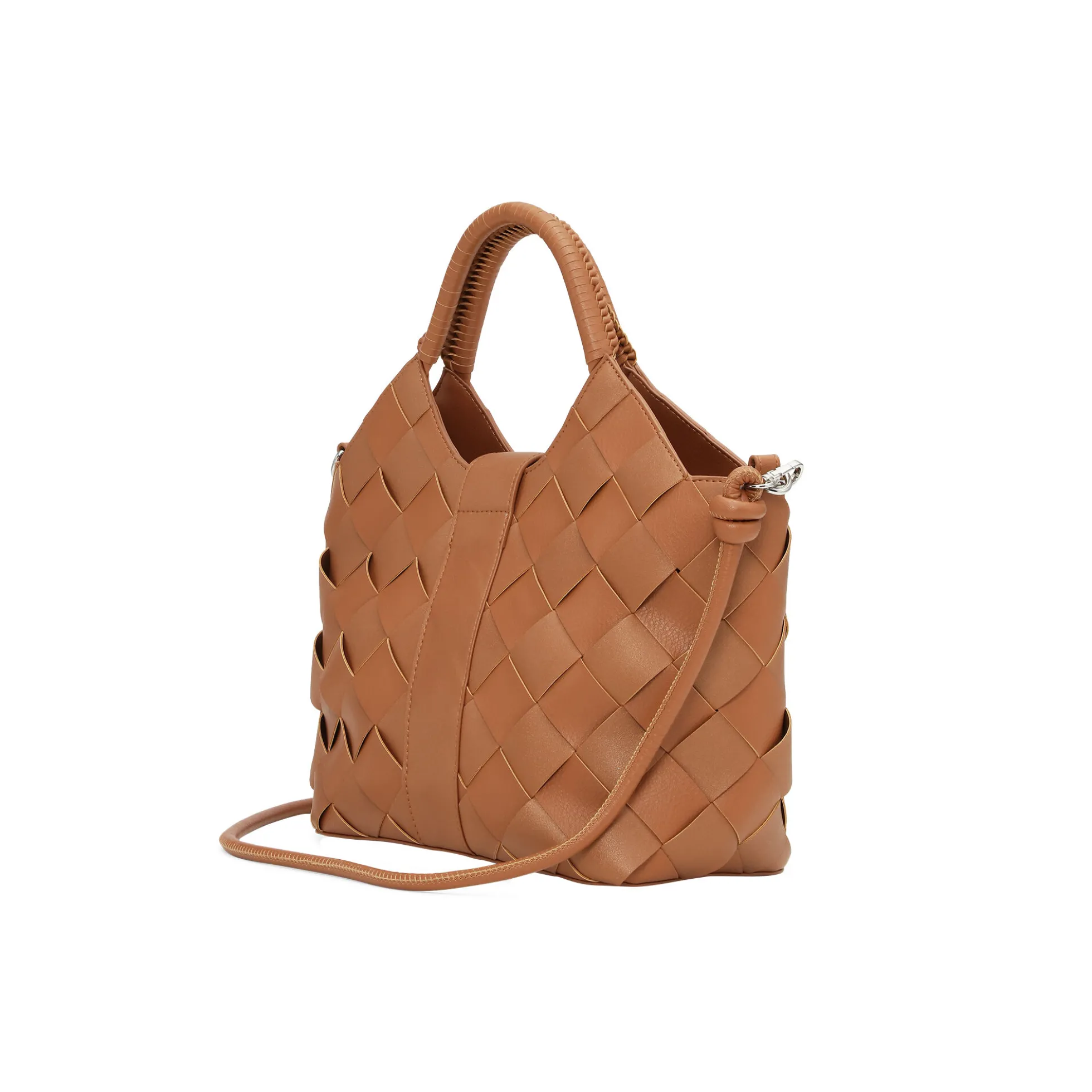 Braided Handbag, cognac